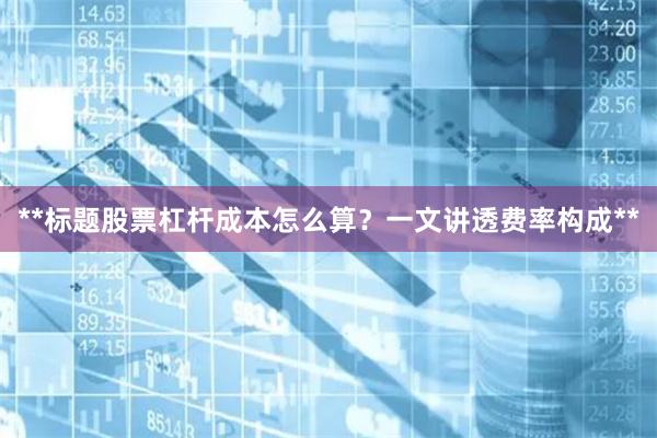 **标题股票杠杆成本怎么算？一文讲透费率构成**